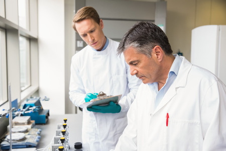 Team of scientists working together at the laboratoryの写真素材