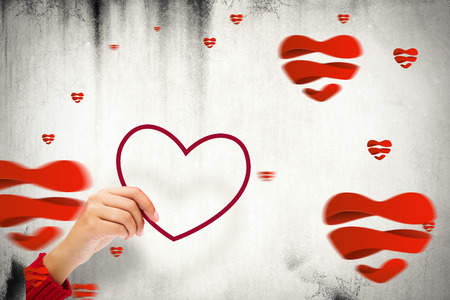 Heart against heartsの写真素材