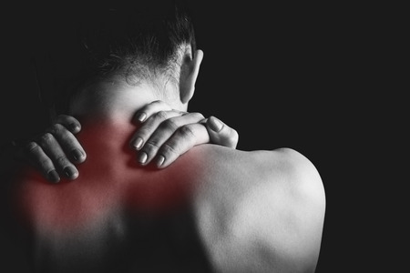 Woman with muscle injuryの写真素材