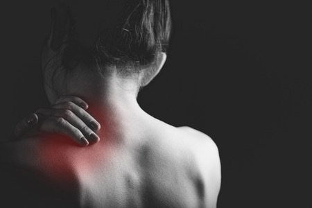 Woman with muscle injuryの写真素材