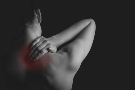 Woman with muscle injuryの写真素材