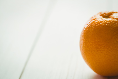 Fresh orange on wooden backgroundの写真素材