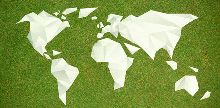 Earth Day Graphic against green backgroundの写真素材