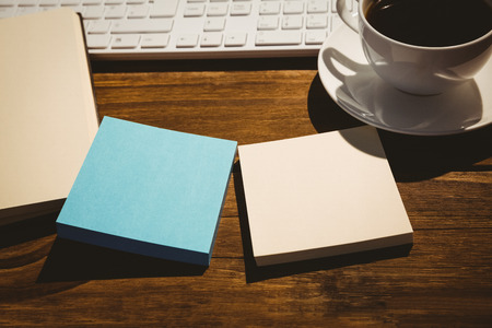 Overhead shot of post its on a desk