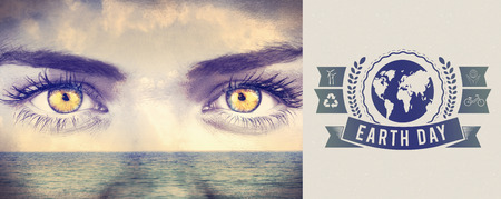 Earth Day Graphic against greyの写真素材