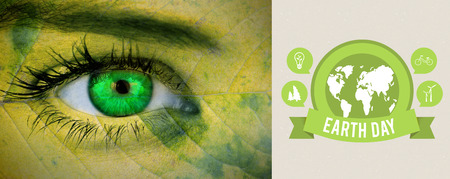 Earth Day Graphic against greyの写真素材