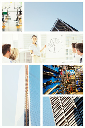 Full store room against large empty fitness studio with spin bikesの写真素材