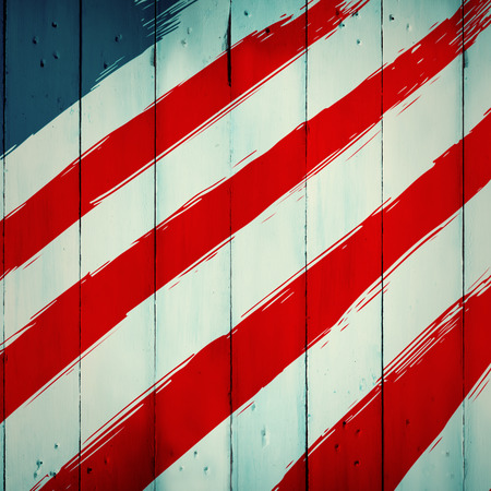 Independence day graphic against wooden planksの写真素材