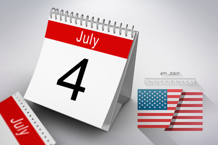 Independence day graphic against grey backgroundの写真素材