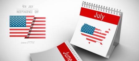 Independence day graphic against white background with vignetteの写真素材
