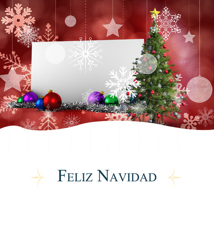 border against poster with christmas treeの写真素材