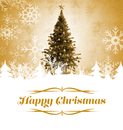 border against christmas treeの写真素材