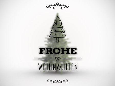 Frohe weihnachten banner against white background with vignetteの写真素材