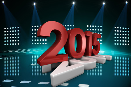 2015 squashing 2014 against cool nightlife lights