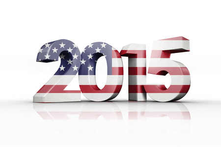 Usa national flag against 2015