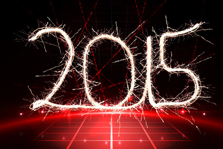 Sparky 2015 against cool nightlife lightsの写真素材