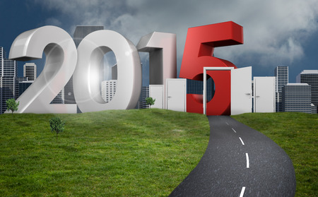 Lens flare against bright blue sky with cloudsの写真素材