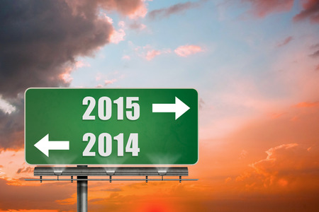 Triangle against orange and blue sky with cloudsの写真素材