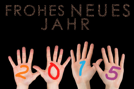 Hands against glittering frohes neues jahrの写真素材