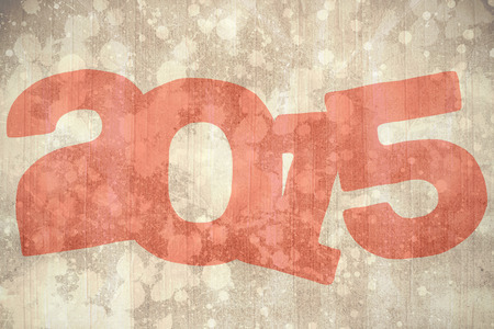 2015 against paint splattered paperの写真素材