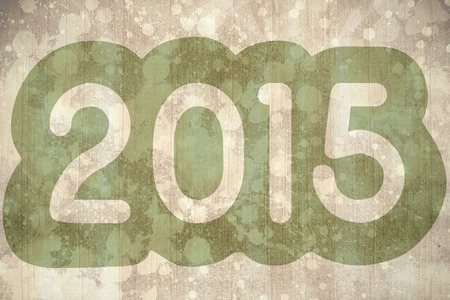 Golden 2015 against paint splattered paperの写真素材