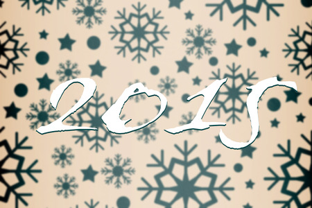 2015 against snowflake patternの写真素材