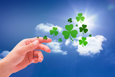 Shamrock against skyの写真素材