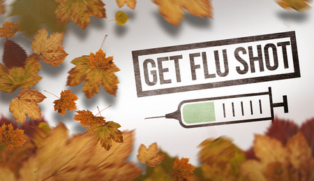 Autumn leaves against white background with vignetteの写真素材