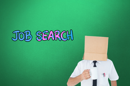 Anonymous businessman against green vignetteの写真素材