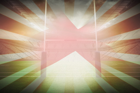 England flag over white background against linear designの写真素材