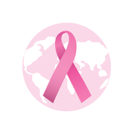 Breast cancer awareness message against pink earth for breast cancerの写真素材