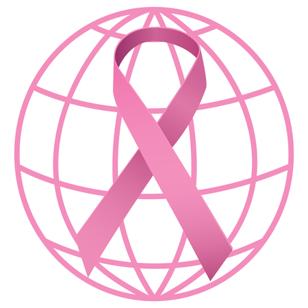 Breast cancer awareness message against pink earth for breast cancerの写真素材