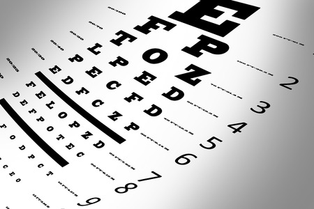 An eye sight test chart with multiple lines