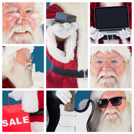 Composite image of santa claus winking