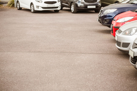 View of row new car at new car showroomの写真素材