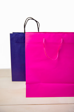 Shopping gift bags shot in studioの写真素材