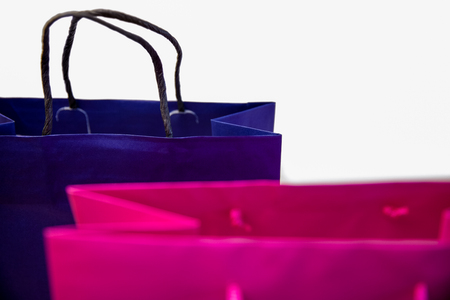 Shopping gift bags with tags shot in studioの写真素材