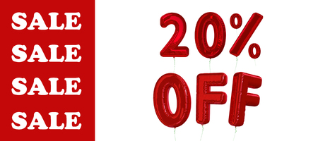 Sale advertisement against o balloon