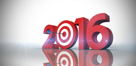 2016 graphic against white background with vignetteの写真素材