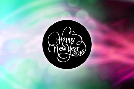 New year graphic against glowing background