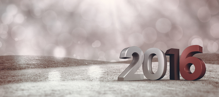 2016 graphic against glowing background