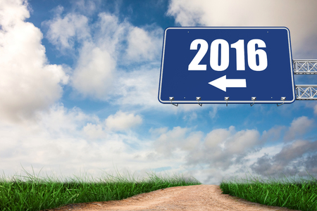 Blue billboard against white room with opened windowsの写真素材