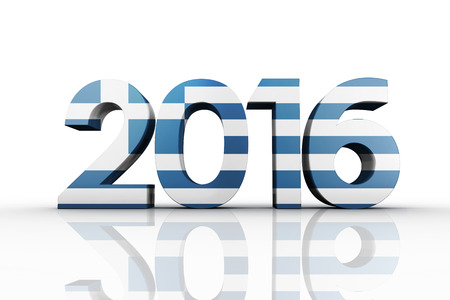 2016 graphic against greece national flagの写真素材