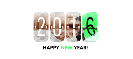 New year graphic against composite image of close up of a handshake