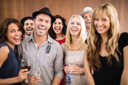 Group of friends having fun at the party