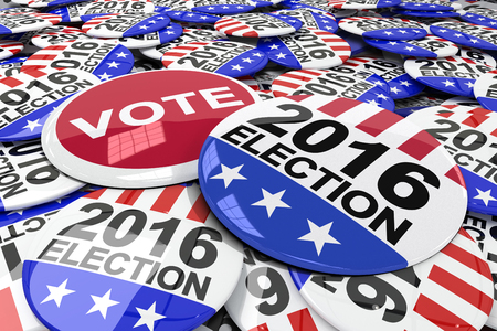 Vote button against badges 2016 election
