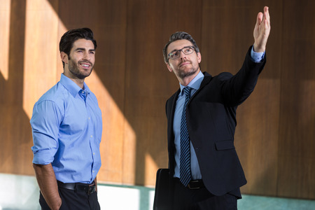 Real estate showing property to a man in resortの写真素材