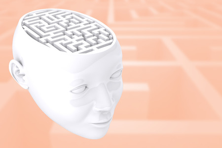Maze as brain against difficult maze puzzle