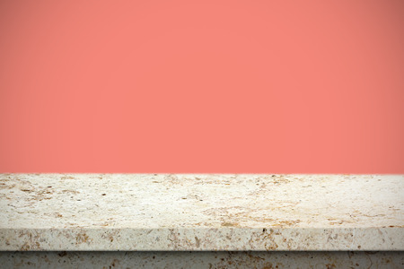 Part of little old wall against orangeの写真素材