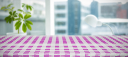 Composite image of pink and white tableclothの写真素材